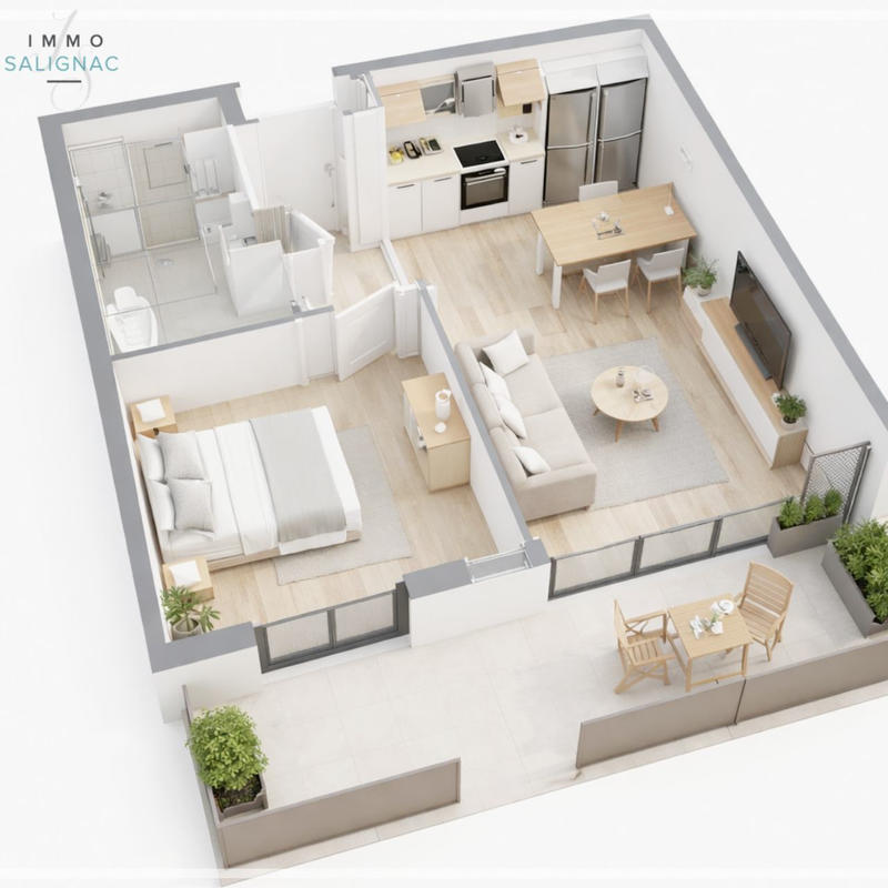 Appartement - 43 m² - 2 pièces