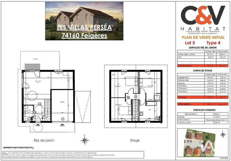 Maison - 100 m² - 4 pièces