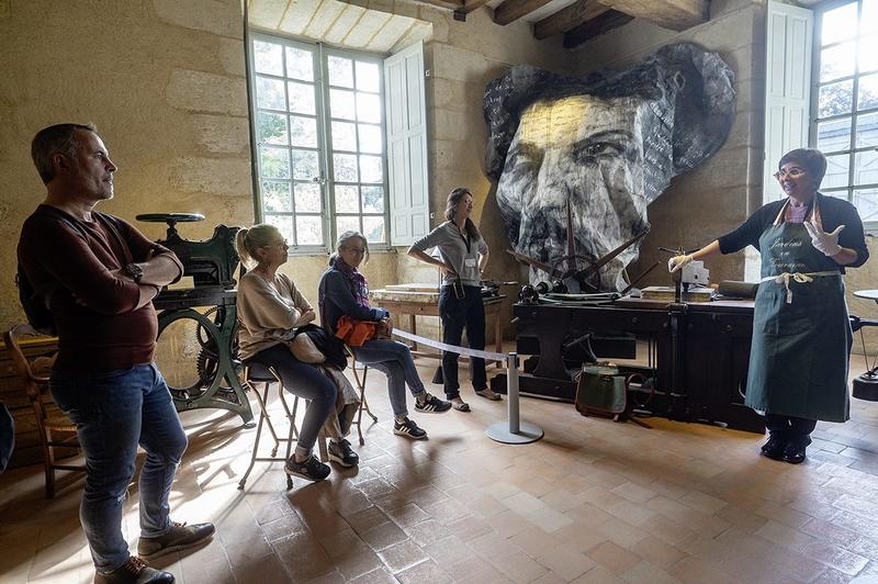 Démonstration de la presse typographique