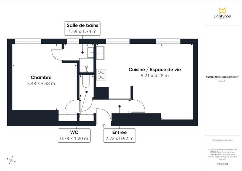Appartement - 38 m² - 2 pièces