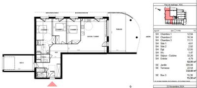 Appartement - 93 m² - 4 pièces