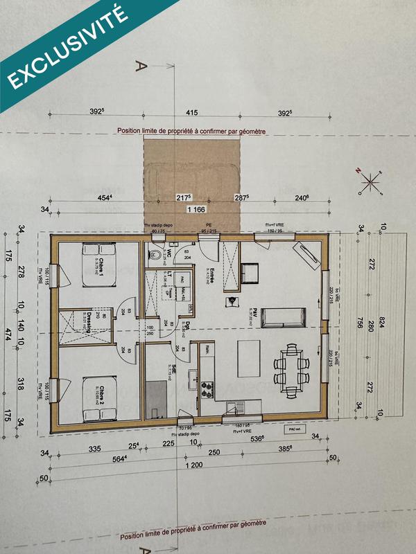 Maison - 85 m² - 3 pièces