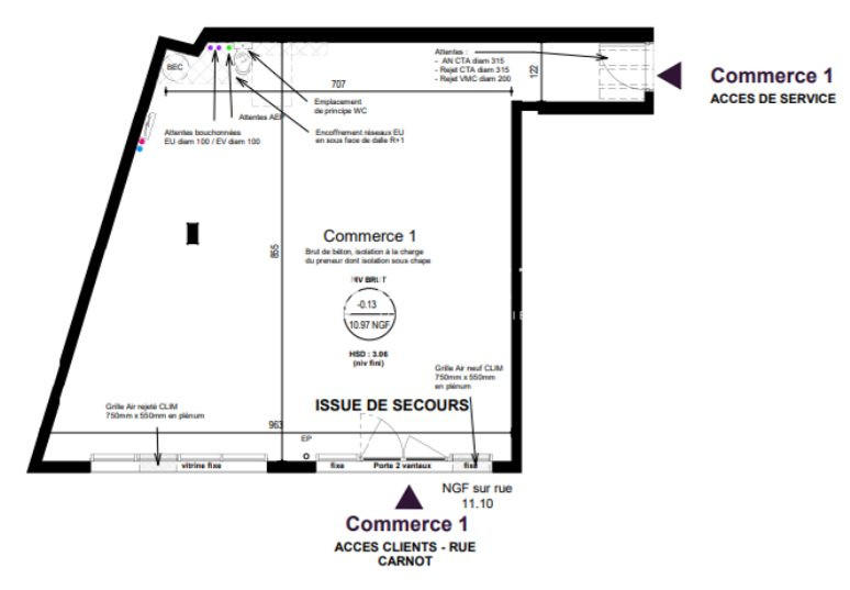 Local commercial - 74 m²