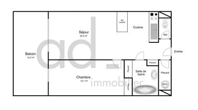 Appartement - 44 m² - 2 pièces