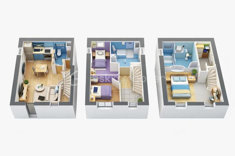 Maison de ville - 85 m² - 5 pièces