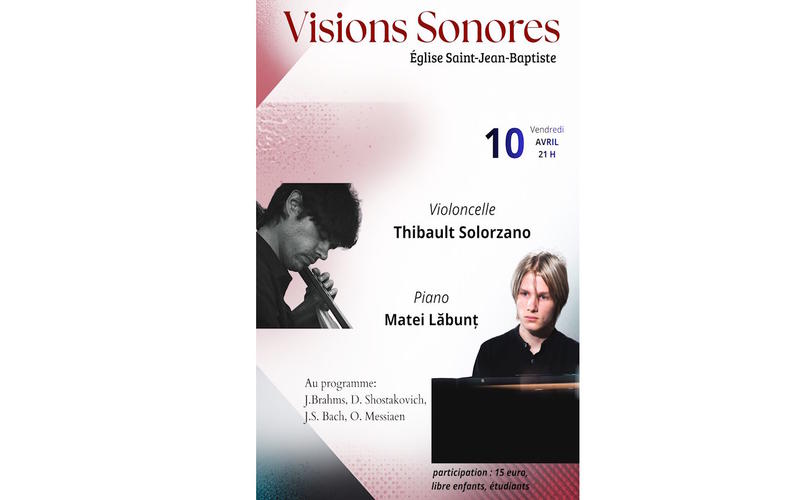 Recital violoncelle-piano, Thibault Solorzano-Matei Labunt