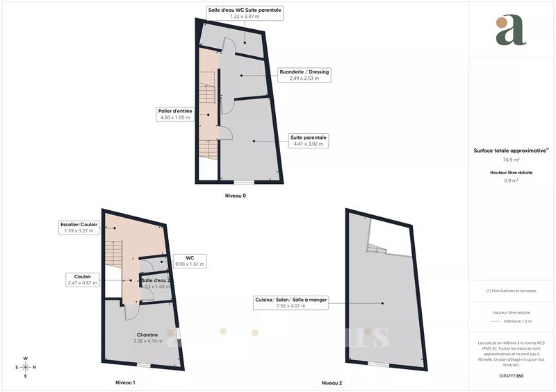 Maison de village - 77 m² - 3 pièces