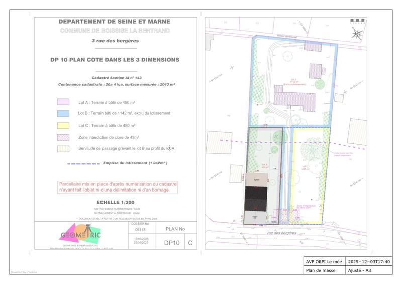Terrain constructible - 450 m²