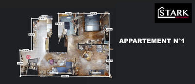 Appartement - 55 m² - 3 pièces