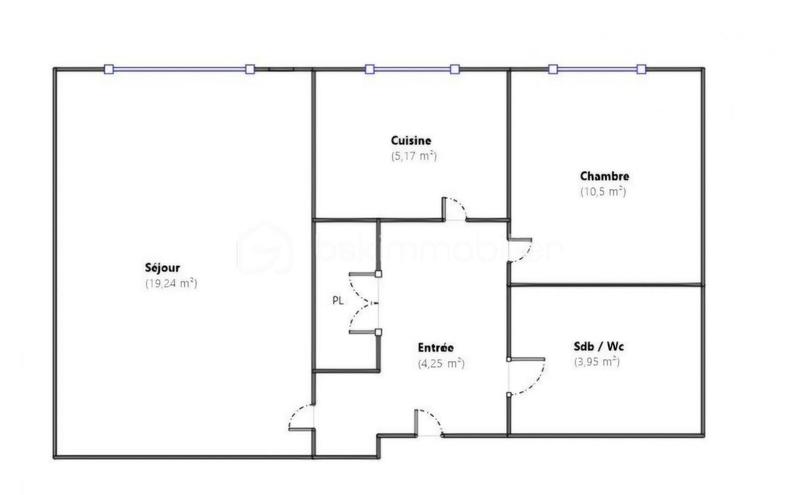 Appartement - 43 m² - 2 pièces