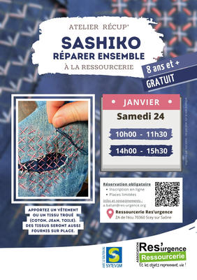 Atelier : Sashiko - réparer ensemble