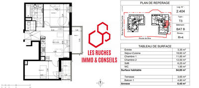 Appartement - 54 m² - 3 pièces
