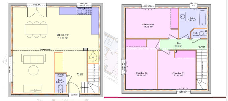 Maison - 90 m² - 4 pièces