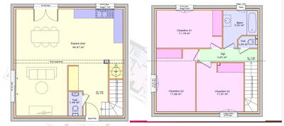Maison - 90 m² - 4 pièces