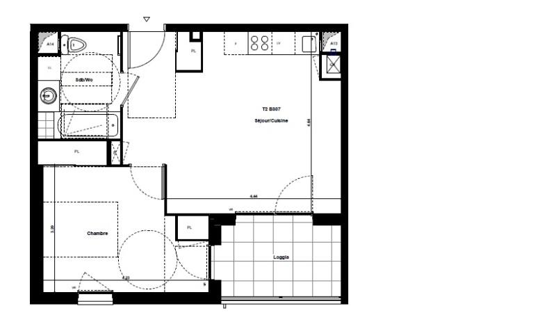 Appartement - 42 m² - 2 pièces