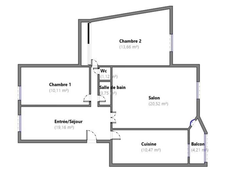 Appartement - 79 m² - 4 pièces