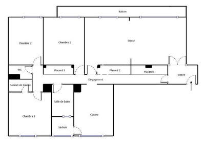 Appartement - 93 m² - 5 pièces