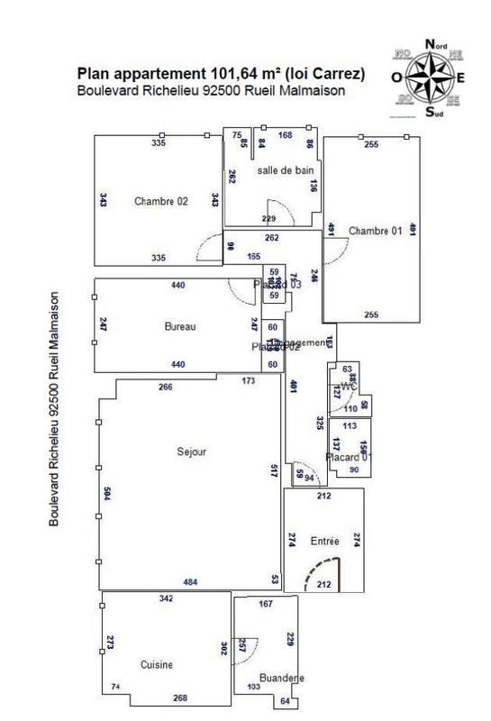 Appartement - 102 m² - 5 pièces