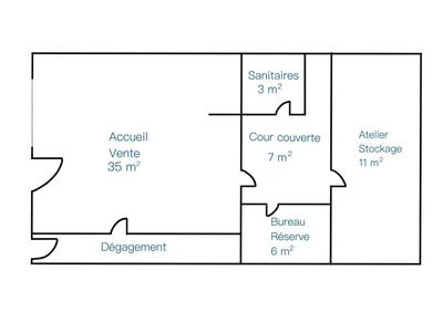 Local commercial - 62 m²