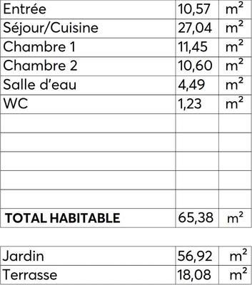 Appartement - 65 m² - 3 pièces