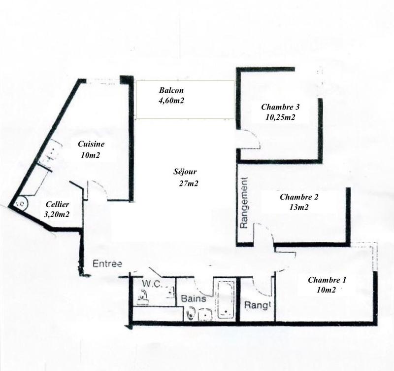 Appartement - 82 m² - 4 pièces