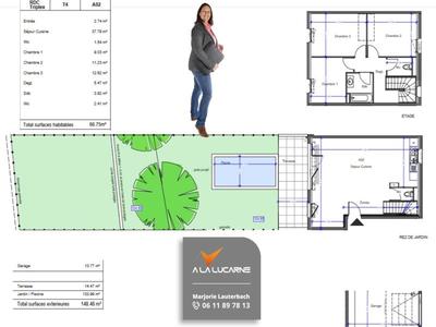 Maison - 87 m² - 4 pièces