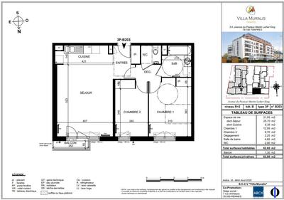 Appartement - 63 m² - 3 pièces