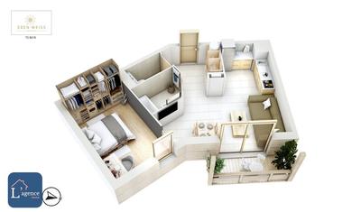 Appartement - 45 m² - 2 pièces