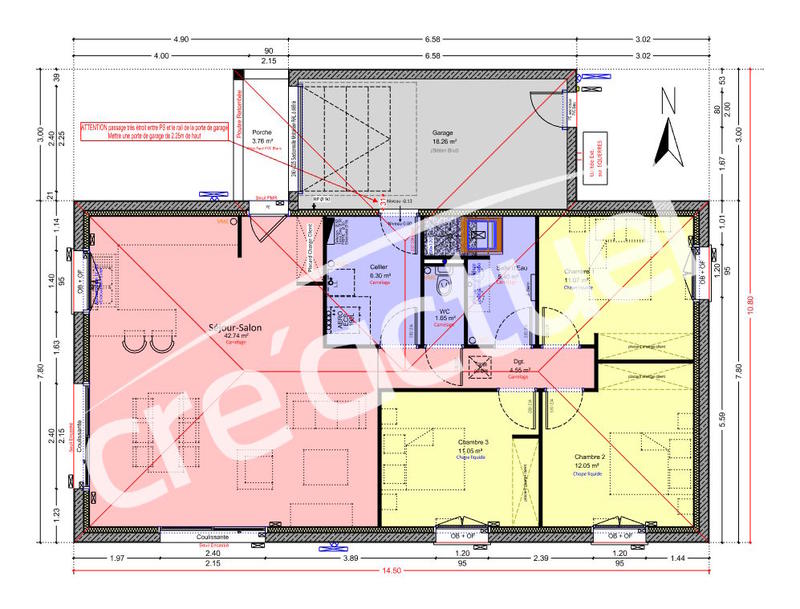 Maison - 94 m² - 4 pièces