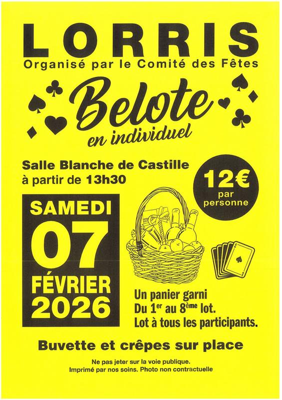 Concours de belote en individuel