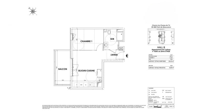 Appartement - 39 m² - 2 pièces