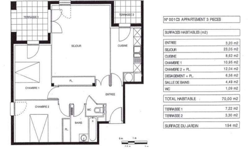 Appartement - 68 m² - 3 pièces