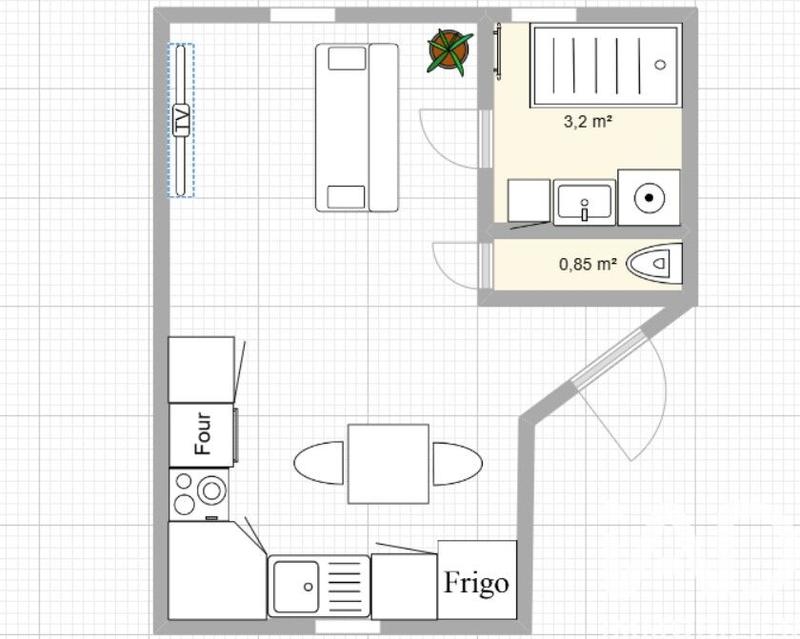 Appartement - 22 m² - 1 pièce