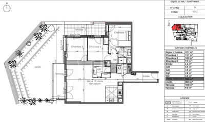 Appartement - 93 m² - 4 pièces