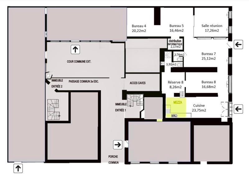 Bureau - 137 m² - 7 pièces