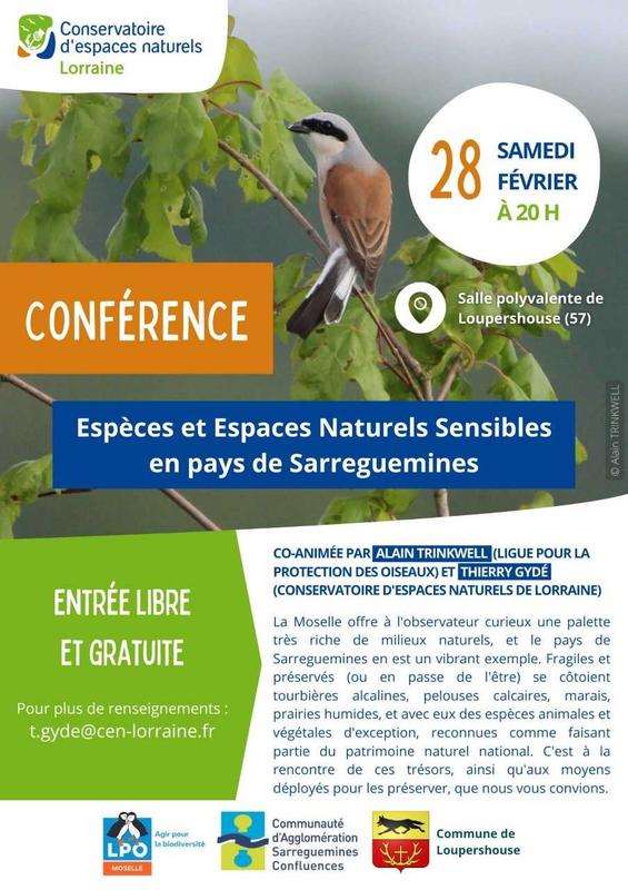 Conférence - Espèces et Espaces Naturels Sensibles en pays de Sarreguemines