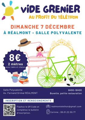 Vide grenier au profit du téléthon