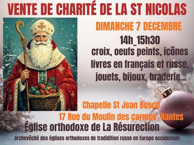 Vente de charité de la saint nicolas