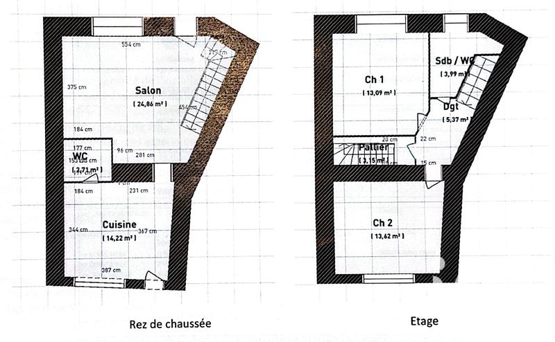Maison de ville - 77 m² - 4 pièces