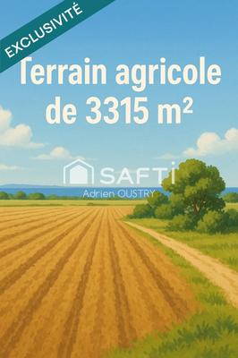 Terrain agricole - 3 315 m²