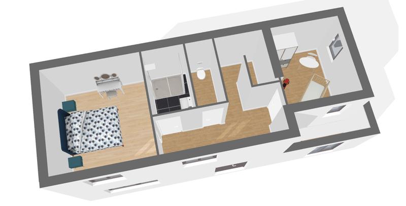 Maison - 65 m² - 3 pièces