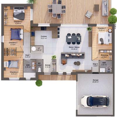 Maison - 109 m² - 6 pièces