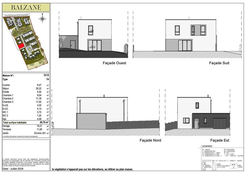 Maison - 96 m² - 4 pièces