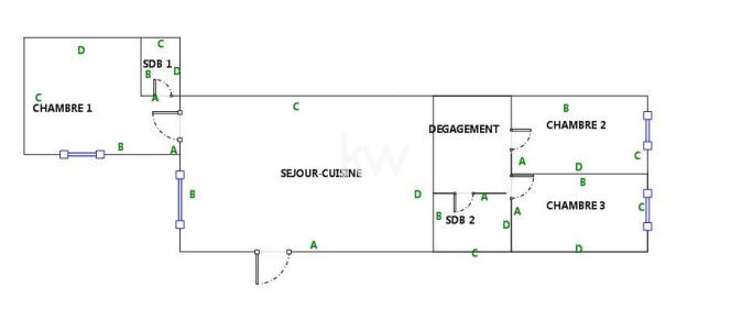 Appartement - 90 m² - 4 pièces