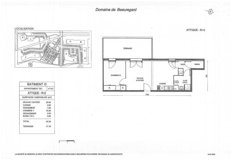 Appartement - 45 m² - 2 pièces