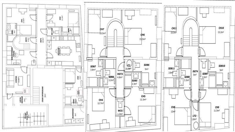 Maison ancienne - 243 m² - 12 pièces
