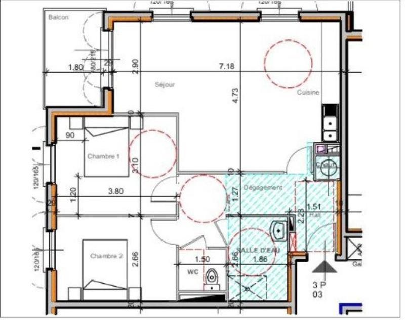 Appartement - 70 m² - 3 pièces