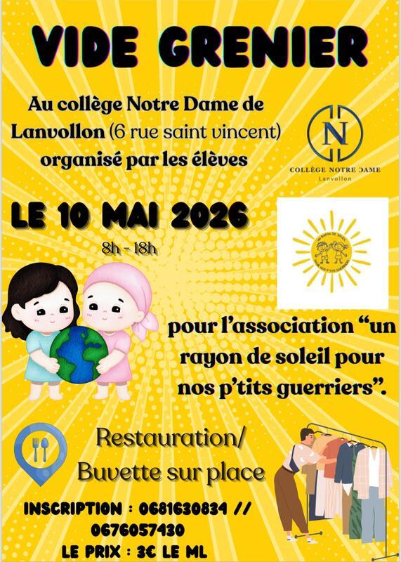 Vide grenier des élèves du collège