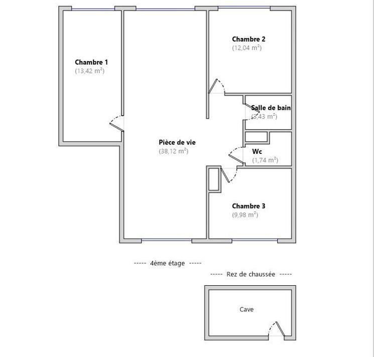 Appartement - 79 m² - 4 pièces