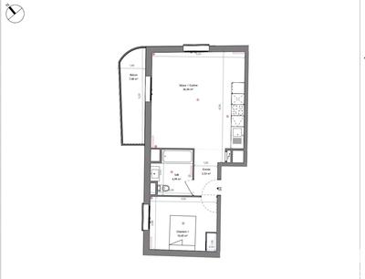 Appartement - 46 m² - 2 pièces